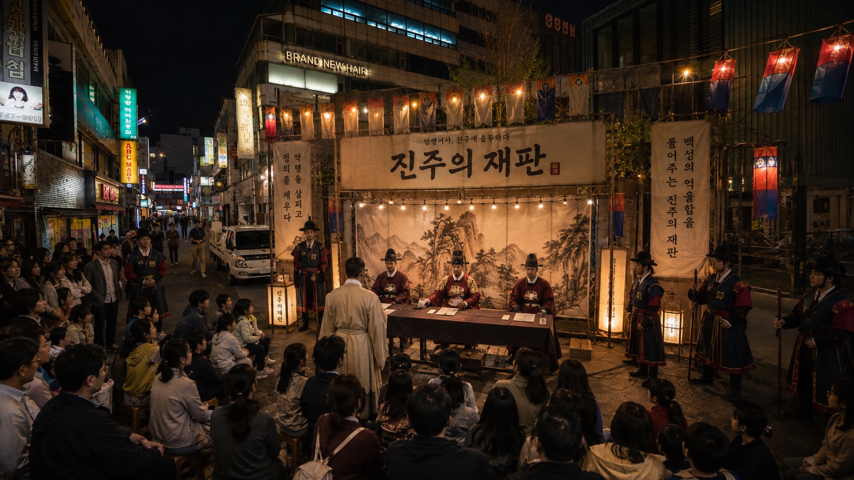 밤에만 열리는 진주의 재판